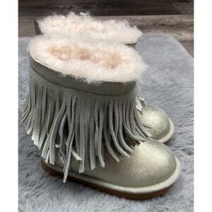 New UGG classic short metallic fringe boots